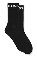 Two-pack of quarter-length socks in stretch fabric
