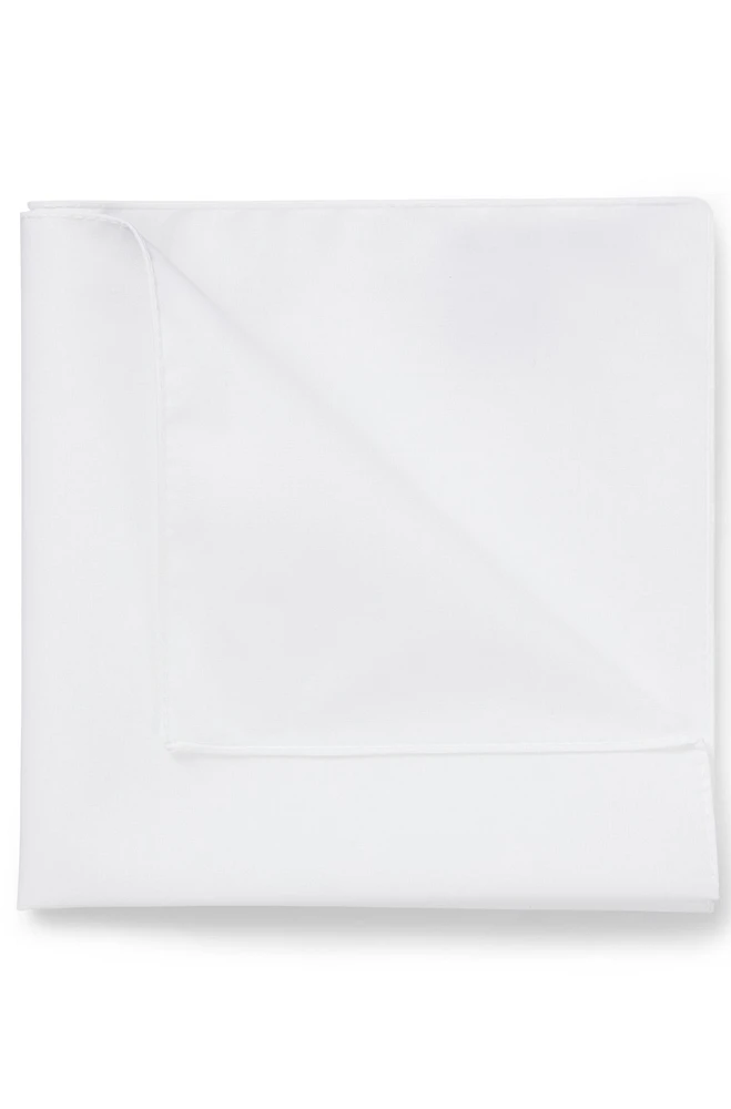 Italian-made pocket square in easy-iron cotton