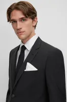Italian-made pocket square in easy-iron cotton