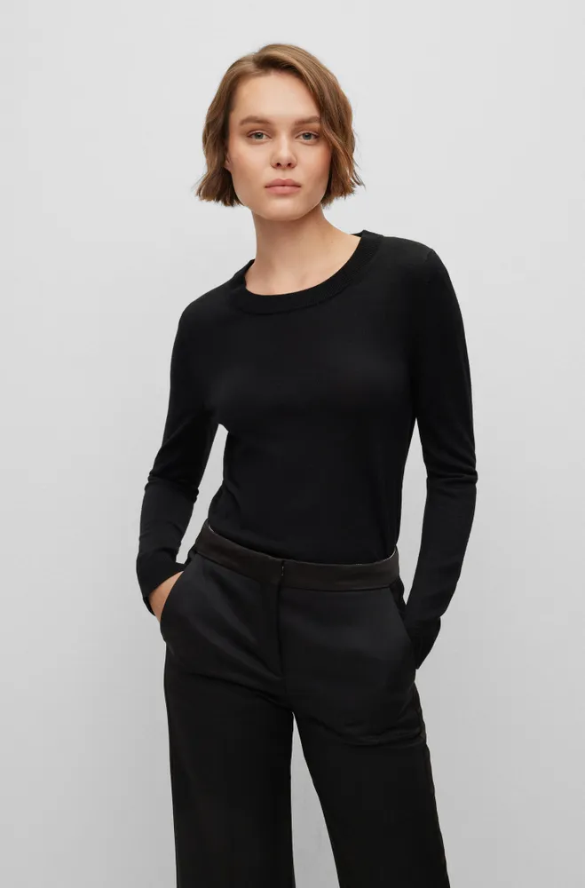 Crew-neck sweater merino wool