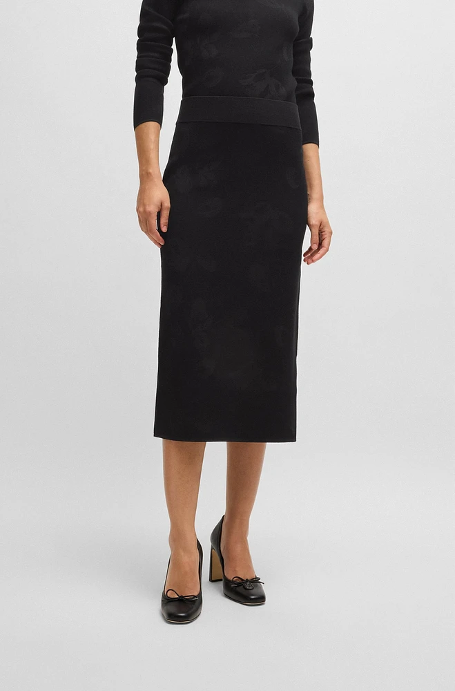 Tube skirt knitted jacquard
