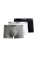 Three-pack of stretch-cotton trunks with logo waistbands