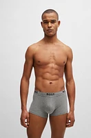 Three-pack of stretch-cotton trunks with logo waistbands