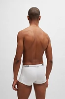 Three-pack of stretch-cotton trunks with logo waistbands
