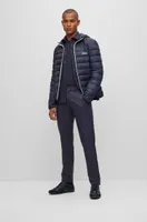 Regular-fit chinos with hidden drawcord and tapered leg