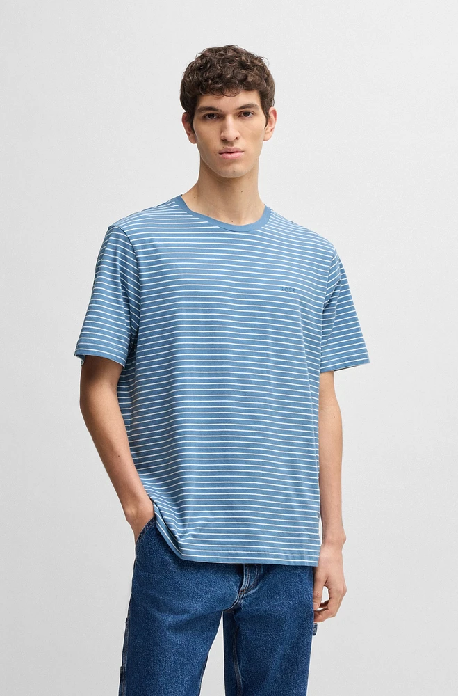 Relaxed-fit T-shirt cotton with horizontal stripes