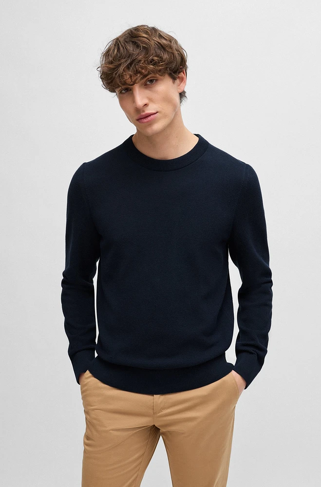 Micro-structured sweater cotton