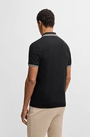Stretch-cotton slim-fit polo shirt with branding