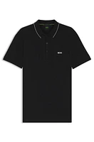 Cotton-piqué slim-fit polo shirt with tonal logo