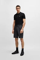 Cotton-piqué slim-fit polo shirt with tonal logo