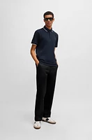 Slim-fit polo shirt stretch-cotton piqu