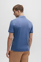 Structured-cotton slim-fit polo shirt with zip placket