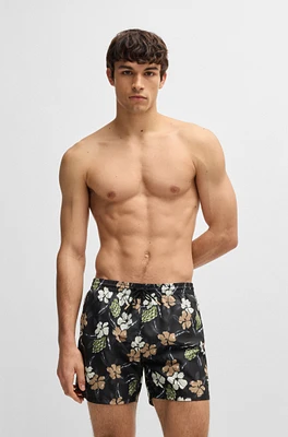 Fully lined swim shorts with seasonal print