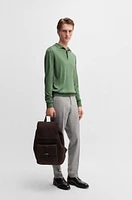 Regular-fit polo sweater wool, silk and cashmere