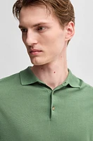 Regular-fit polo sweater wool, silk and cashmere
