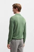 Regular-fit polo sweater wool, silk and cashmere