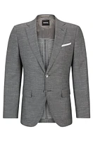 Slim-fit jacket a patterned wool blend