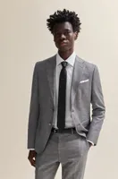 Slim-fit jacket a patterned wool blend