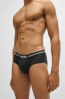 Three-pack of stretch-cotton trunks with logo waistbands