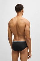Three-pack of stretch-cotton trunks with logo waistbands