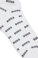 Two-pack of ankle-length socks with branding