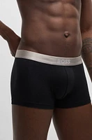 Three-pack of trunks with logo waistbands