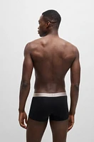 Three-pack of trunks with logo waistbands