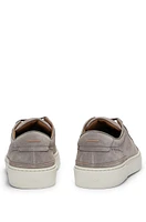 Gary suede low-top trainers with branded lace loop