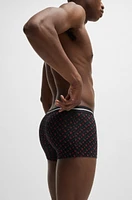 Three-pack of stretch-cotton trunks with logo waistbands