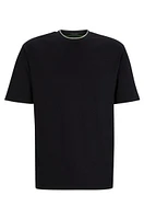 Interlock-cotton relaxed-fit T-shirt with logo collar