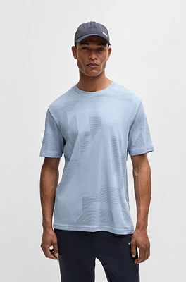 Cotton-jacquard regular-fit T-shirt with seasonal artwork