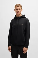 Zip-up hoodie with printed artwork
