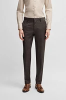 Slim-fit suit micro-patterned stretch virgin wool