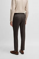 Slim-fit suit micro-patterned stretch virgin wool