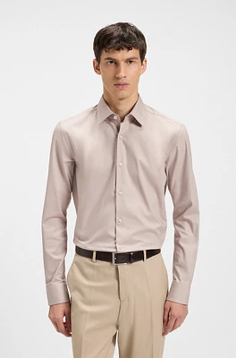 Slim-fit shirt easy-iron stretch-cotton twill
