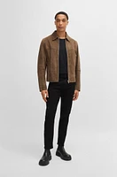 Delaware slim-fit jeans Italian black stretch denim