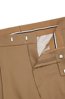 Relaxed-fit trousers stretch fabric with pleat front
