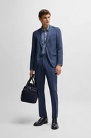Slim-fit shirt monogram-print performance-stretch material