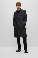 Double-breasted, regular-fit coat a wool blend