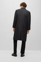 Double-breasted, regular-fit coat a wool blend