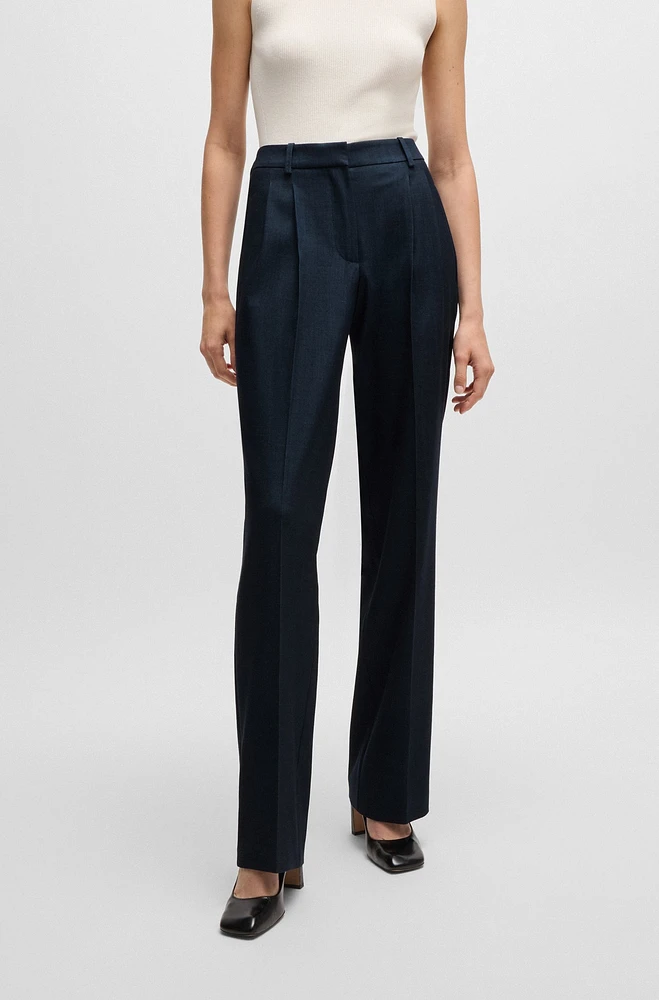 Regular-fit trousers denim-effect twill