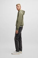 Mixed-leather trainers with layered upper