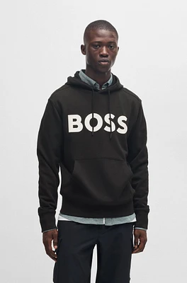 Relaxed-fit hoodie cotton terry with large logo