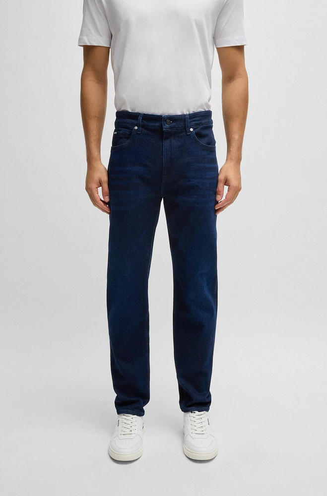 Regular-fit jeans faded dark-blue denim