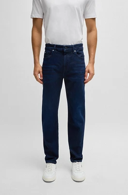 Regular-fit jeans faded dark-blue denim