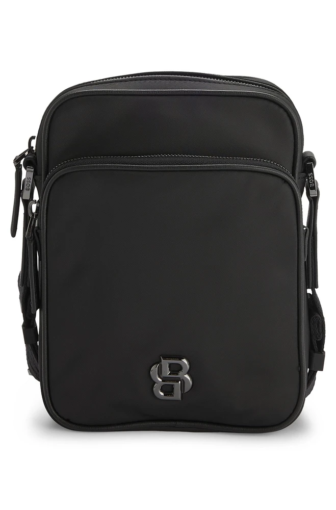 Twill reporter bag with Double B monogram
