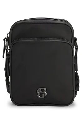 Twill reporter bag with Double B monogram