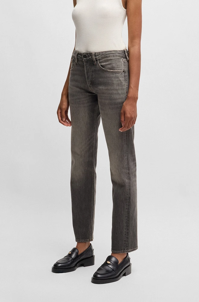 Gray jeans stretch denim