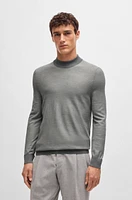 Silk regular-fit sweater with knitted structure