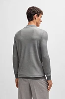 Silk regular-fit sweater with knitted structure